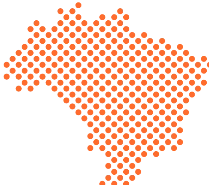 Mapa do Brasil em composição gráfica da GUIPA